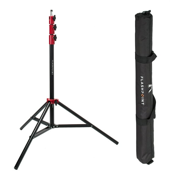 Flashpoint Pro Heavy-Duty Air-Cushioned Light Stand (Red, 7.2')