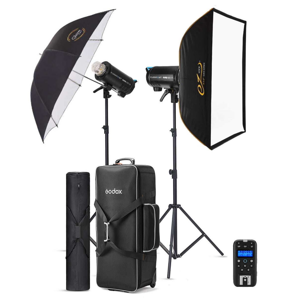 Flashpoint Rapid 600 II HSS R2 Studio Flash Monolight (2-Light Kit ...
