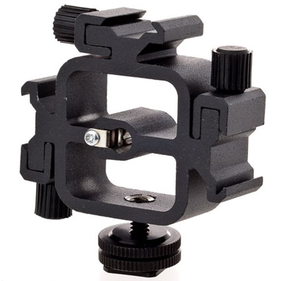 Flashpoint Triple Shoe Mount Bracket -Cast Metal -Umbrella Hole