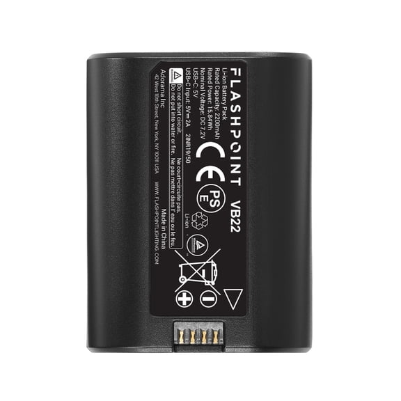Flashpoint VB22 15.84Wh 7.2V 2200mAh Lithium-Ion Battery for V480 TTL On-Camera Flash