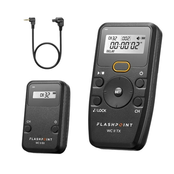 Flashpoint Wave Commander II Wireless Remote Shutter Release Kit for Canon Cameras with 3-Pin, Godox TR-C3