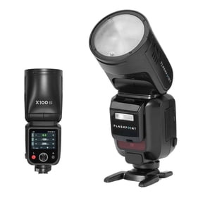 Flashpoint X100 TTL R2 On-Camera Li-Ion Round Head Flash for Nikon, Godox V100 N