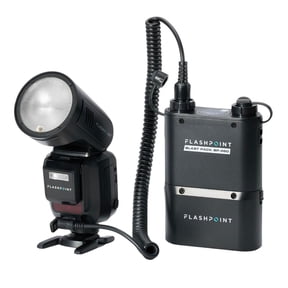 Flashpoint X100 TTL R2 On Camera Li-on Round Head Flash For Nikon, With BP-960 Power Pack