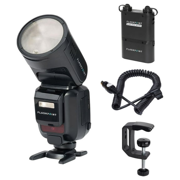 Flashpoint X100 TTL R2 On Camera Li-on Round Head Flash For Olympus/Panasonic, With BP-960 Power Pack