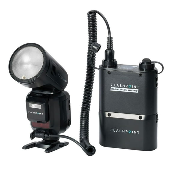 Flashpoint X100 TTL R2 On Camera Li-on Round Head Flash For Sony, With BP-960 Power Pack