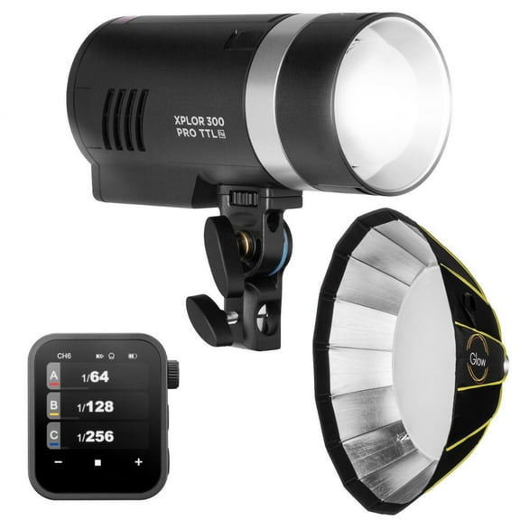Flashpoint XPLOR 300 Pro TTL R2 Battery-Powered Monolight with R2 Nano Touchscreen TTL Wireless Flash Trigger for Nikon
