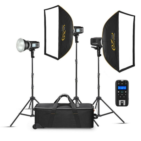 Flashpoint XPLOR 600 R2 HSS TTL Battery-Powered All-In-One Outdoor Flash (3-Light Kit)