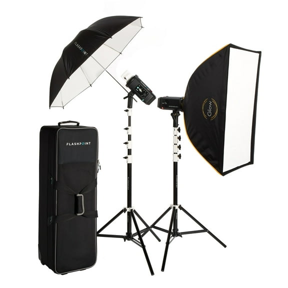 Flashpoint XPLOR 600 SE R2 Manual HSS All-In-One Outdoor Flash (2 Light Kit), Godox AD600BM II Witstro