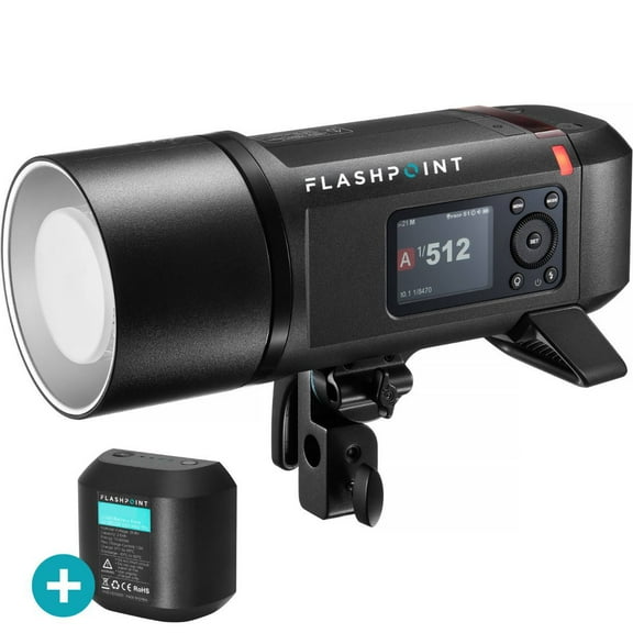 Flashpoint XPLOR 600PRO II TTL R2 600ws 2.4GHz Battery-Powered All-In-One Outdoor Flash with Extra Battery