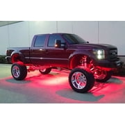Flashtech 4 Pod LED Rock Lights Kit with Controller Underglow LED Neon Light Kit for Jeep Off Road Trucks ATV SUV Boat - Green