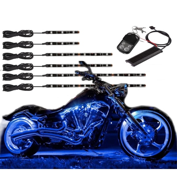 Flashtech 6-Piece RGB Multi-Color Flexible Motorcycle LED Accent Lights
