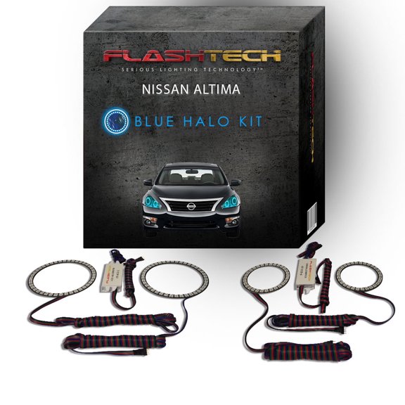 Flashtech Blue Angel Eye LED Headlight Halo kit for 2013-2015 Nissan Altima Headlights