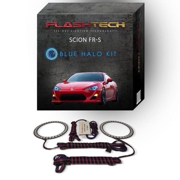 Flashtech Blue Angel Eye LED Headlight Halo Ring kit for 2012-2016 Scion FR-S Headlights