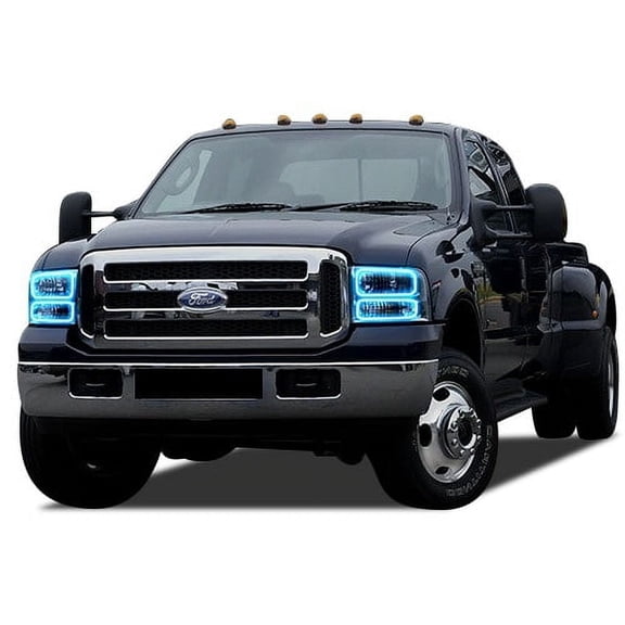 Flashtech Blue LED Halo Ring Headlight Kit for Ford F-250 Super Duty 05-07