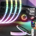 thumbnail image 1 of Flashtech Dual Side-Emitting 12V Color Chase LED Wheel Light Kit with Integrated Turn Signal and Brake Light Functions, 1 of 10