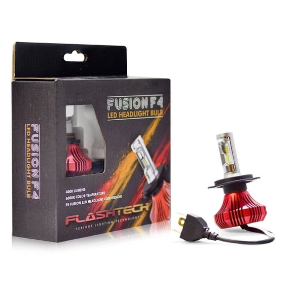 Flashtech F4 LED Dual Beam Headlight Bulbs 42W 8000LM 6000K Cool White – H4 Conversion Kit