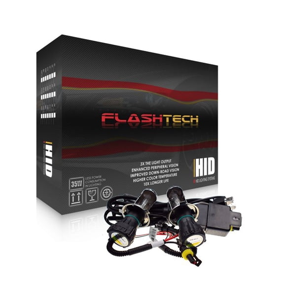 Flashtech H13 Bulb Size Bixenon 12V HID Headlight Replacement Bulb -6000K (1 Pair)