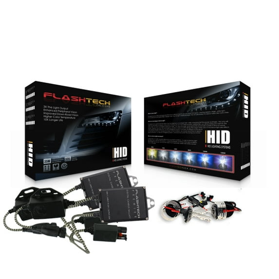 Flashtech H13 Bulb Size Premier 32V HID Headlight Replacement Kit -10000K