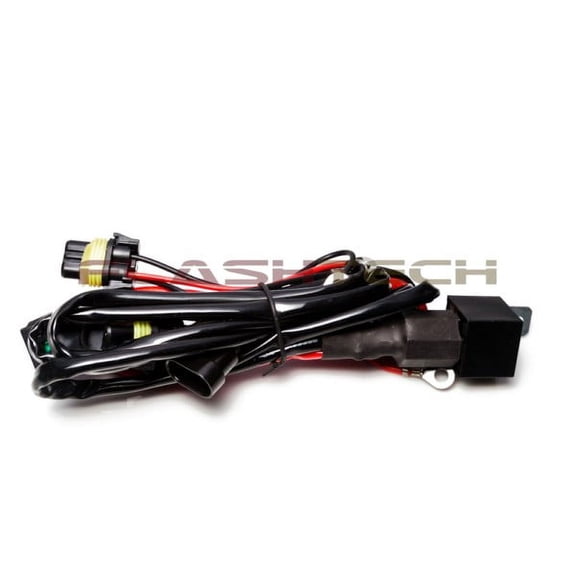 Flashtech HID Conversion Kit Universal Relay Wiring Harness Single Beam - H1, H3, H8, H9, H10, H11, 9005, 9006, 5202, 880