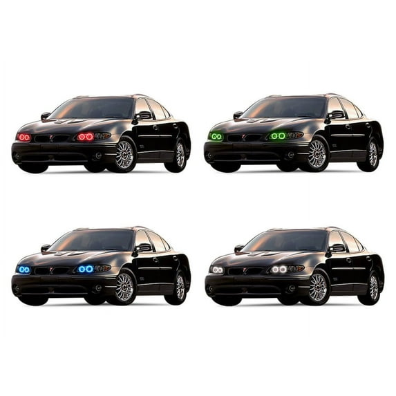 Flashtech LED RGB Multi Color Halo Ring Headlight Kit for Pontiac Grand Prix 97-03 V.3 Fusion Color Change