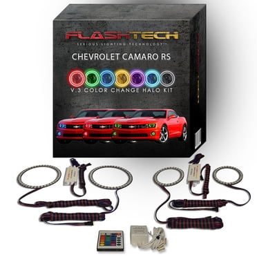 Motor-1 Golden Yellow Fog Light Set With Bezels For 2010-2013 Chevy Camaro - DOT/SAE