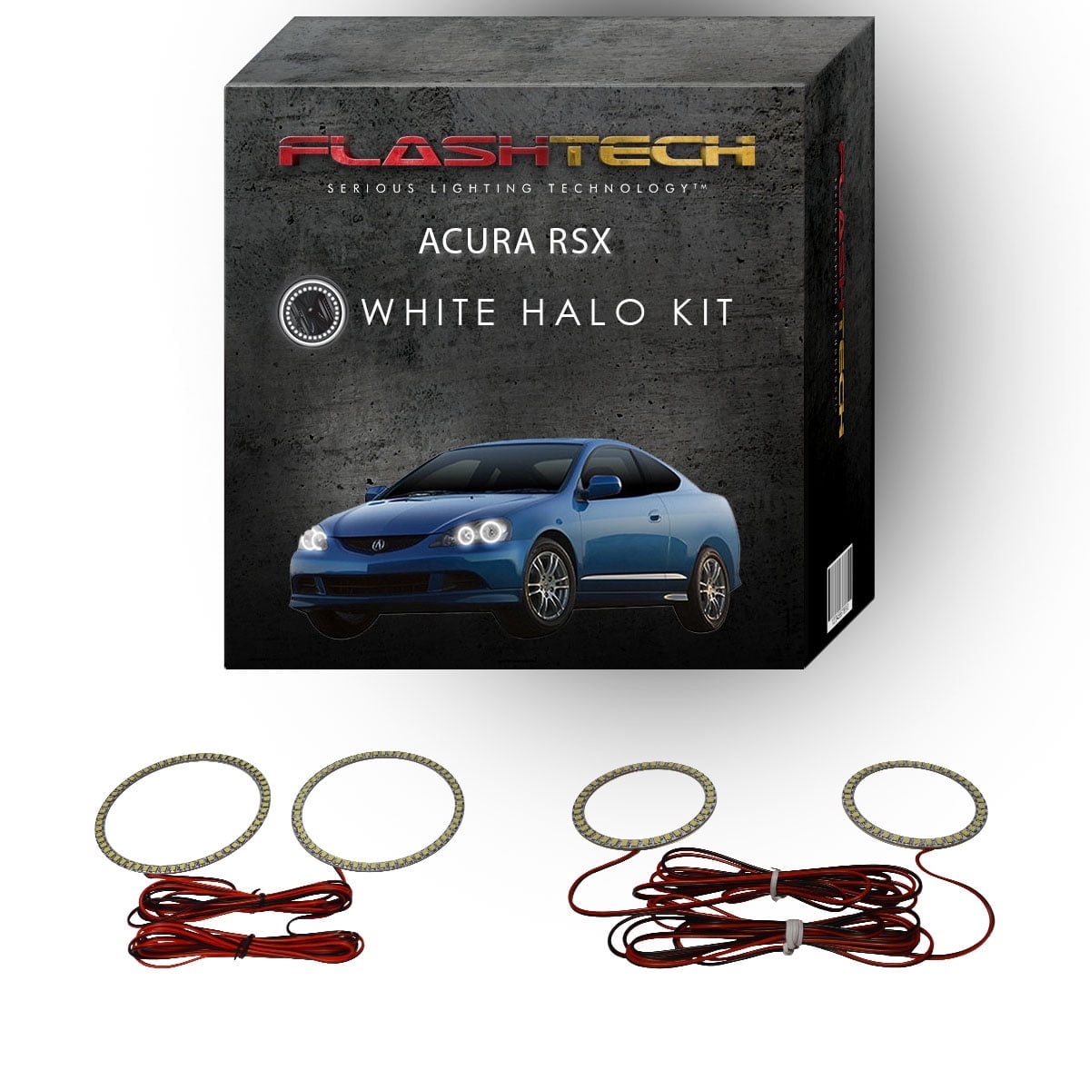 Flashtech RGB Multi Color Changing LED Halo Ring kit for 2004-2008 ...