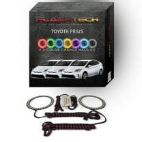 Flashtech RGB Multi Color Changing LED Halo Ring kit for 2010-2015 Toyota Prius Headlights