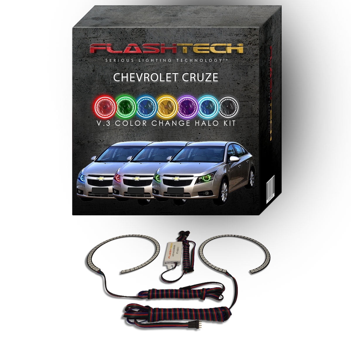 Flashtech RGB Multi Color Changing LED Halo kit for 2011-2015 Chevrolet ...