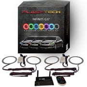 Flashtech RGB Multi Color LED Halo kit with Wifi App for 2010-2013 Infiniti G37 Headlights