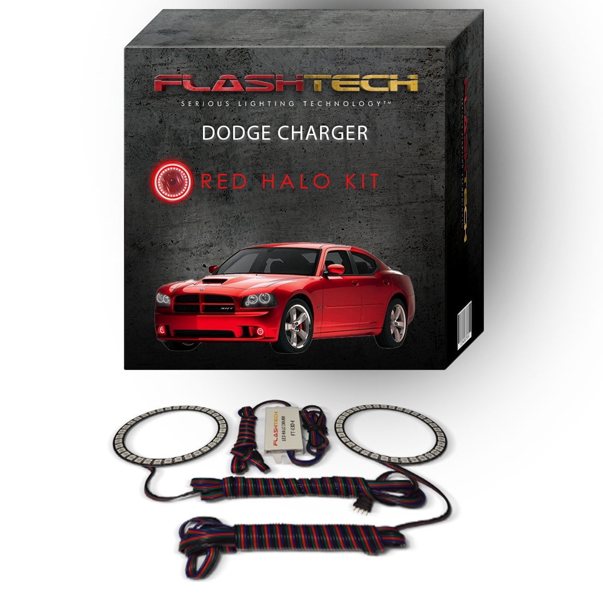 Dodge Charger V.3 Fusion Color Change LED Halo Fog Light Kit 2005-2010