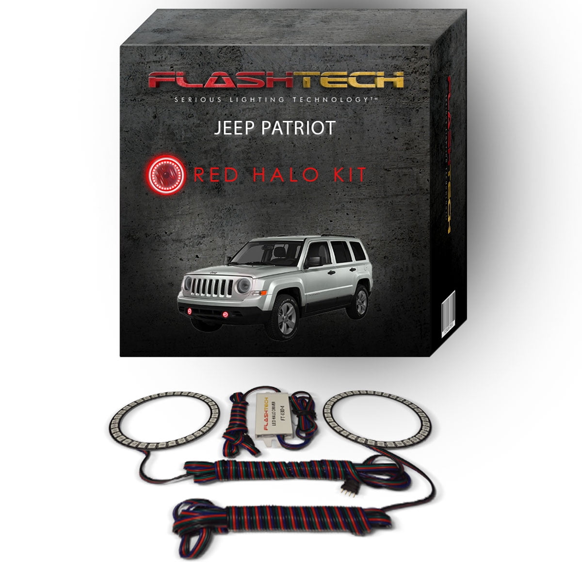 Flashtech Green Angel Eye LED Fog Light Halo kit for 2011 2015 Jeep Patriot Fog Lights Walmart