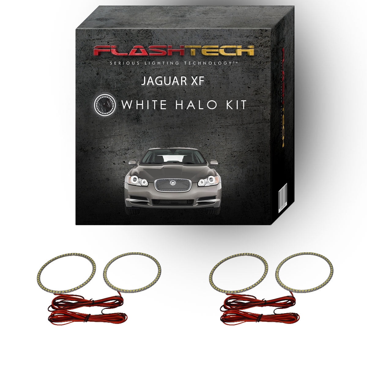 Flashtech White Angel Eye LED Headlight Halo Ring kit for 2009-2011 ...