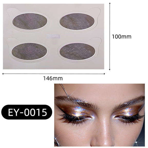 Flashy Eyeshadow Tattoo Stickers, Waterproof Metallic Glitter Eye Decals for Instant Glam Makeup, Smudge-Proof Festival Party Cosplay Essentials, Easy Peel and Stick PET Material