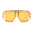 thumbnail image 1 of Flashy Oversize Metal Stud Mob Luxury Panel Lens Sunglasses Gold Orange, 1 of 4