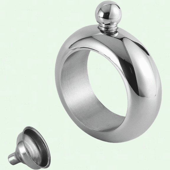 Flask Bracelet Bangle, Women's Wine Hip Flask Jewelry, Party Accessory