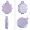 thumbnail image 1 of Flasks for Liquor for Women,Cute Liquor Flask Stainless Steel Pocket Whiskey Flasks Bottles-Purple, 1 of 6