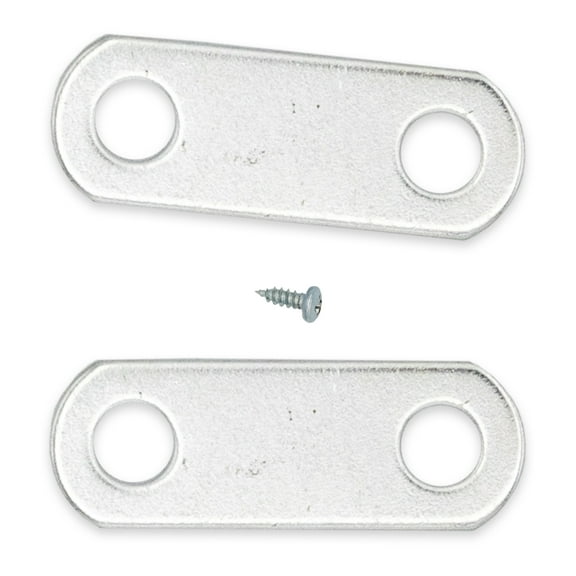 Flat ( 0" ) Depth --- Offset Mounting Canvas Z Clips For Picture Framing -- #6 X 3/8" Pan-Head