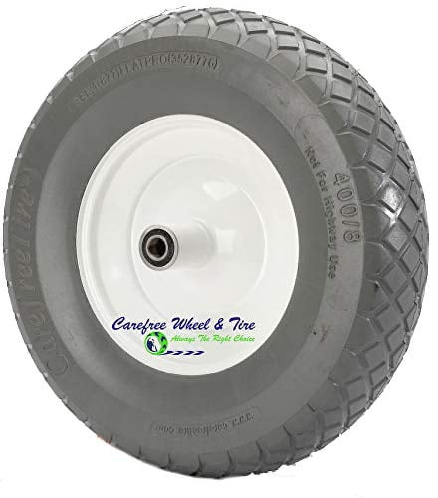 Flat 4.80/4.008 Wheelbarrow Wheel, 3" Centered Hub (1/2" Semi Precision Bearings)