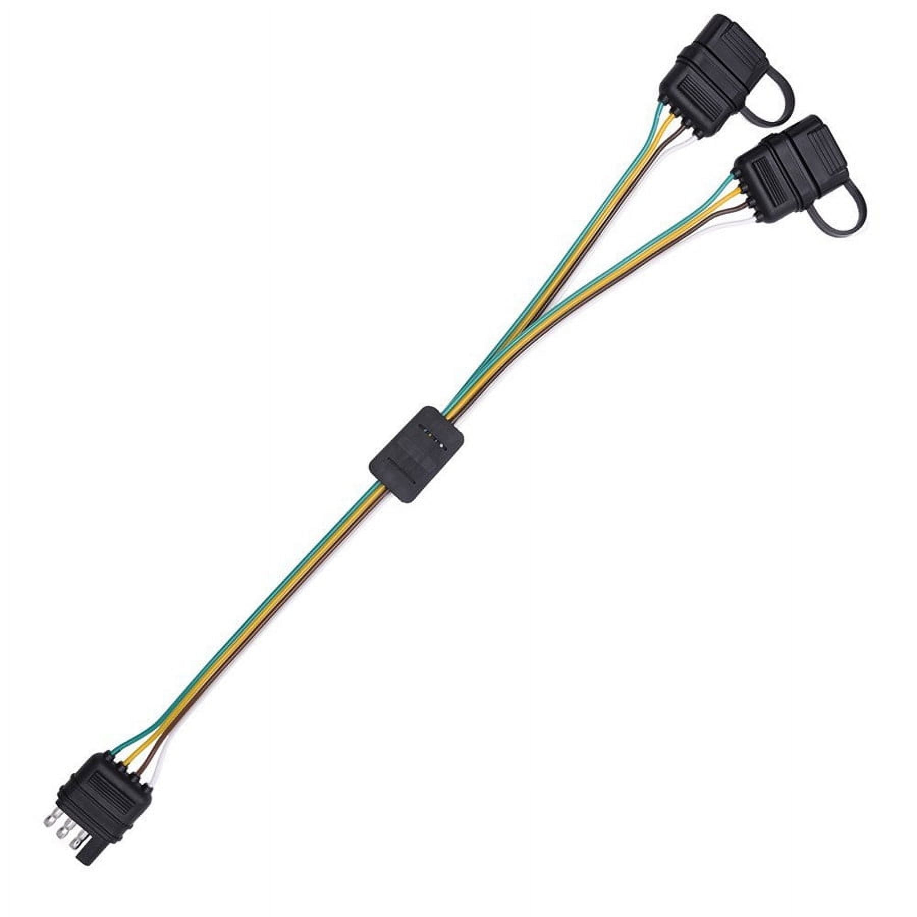 Trailer Hitch Light 12-Foot 4-Pin Trailer Light Wiring Harness Extension - 18 AWG Flat Wire With Connector Boat RV Light Harness Extension - Foto 5