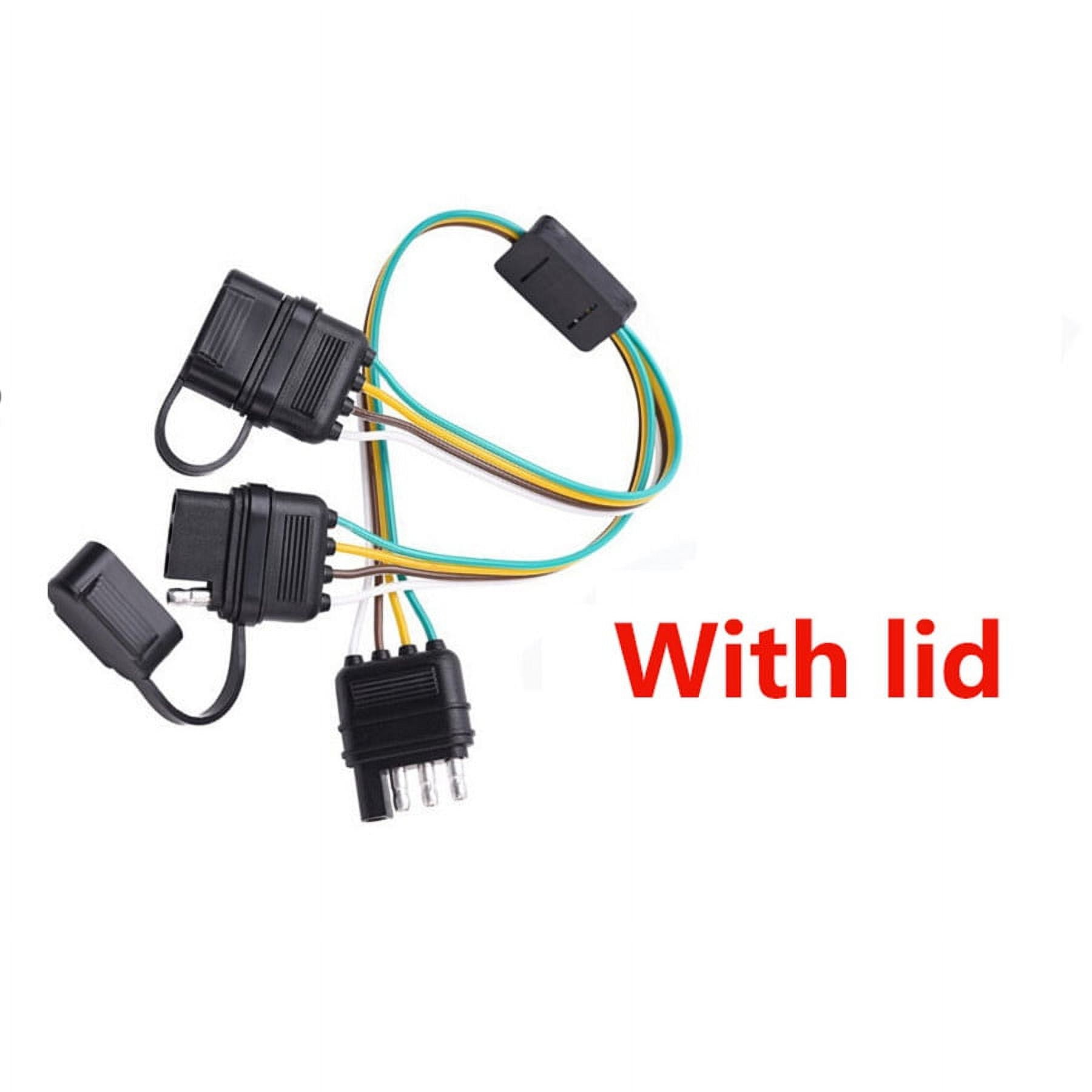 Flat 4Way YSplitter Harness 4 Pin Connector For Trailer Tailgate LED