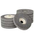 Flat Abrasives Buffing Polishing Wheel for Angle Grinder 10 PCS, Gray