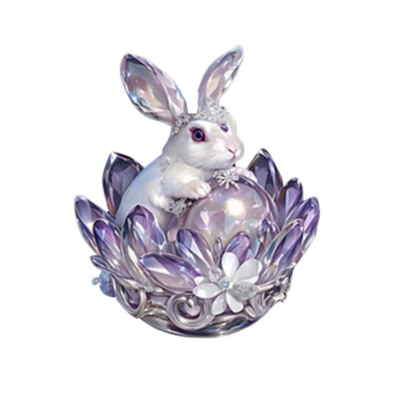 Flat Acrylic Easter Bunny Holiday Easter Decorations Easter Eggs Table Decor Easters Bunny Ornament Cute Easters Tabletop Bunny Figurine Rabbit Indoor Decoration