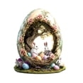 thumbnail image 1 of Flat Acrylic Easter Bunny Holiday Easter Decorations Easter Eggs Table Decor Easters Bunny Ornament Cute Easters Tabletop Bunny Figurine Rabbit Indoor Decoration, 1 of 6