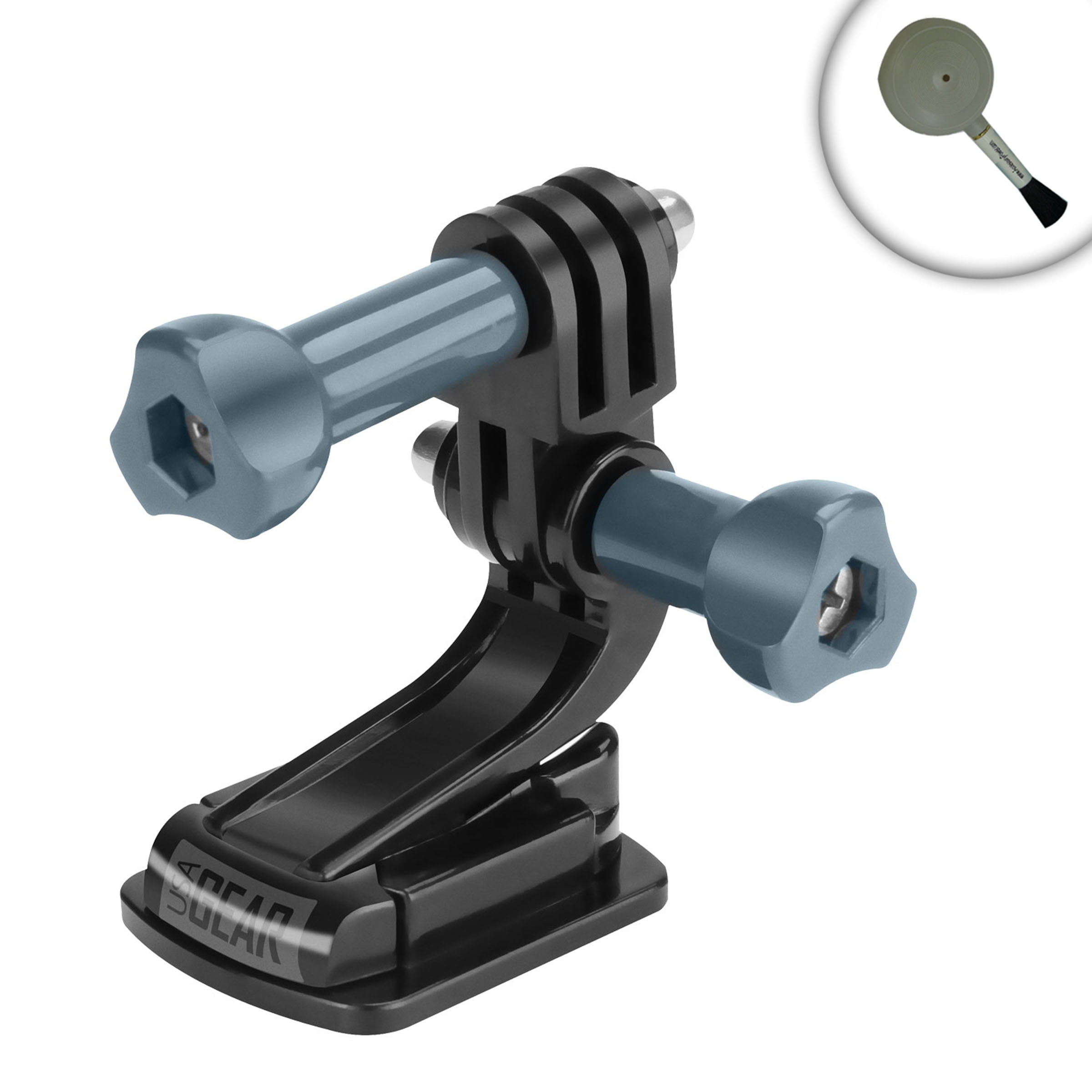 Flat Adhesive Action Camera Mount w/ J Hook, Tripod & Right Angle ...