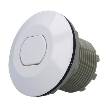 Flat Air Button with 1.625 in. Hole Size, White