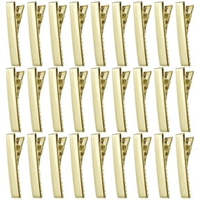Flat Alligator Clips, 100pcs 3.2cm DIY Single Prong Metal Hair Clips Duckbill Hair Clips Blank Hair Slides for Crafts and Other Hair Accessories