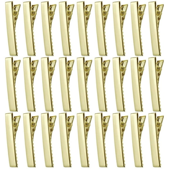 Flat Alligator Clips, 100pcs 3.2cm DIY Single Prong Metal Hair Clips Duckbill Hair Clips Blank Hair Slides for Crafts and Other Hair Accessories