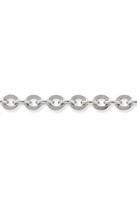 Flat Anchor Link Chain 4mm Surgical Stainless Steel (Priced per Foot) -