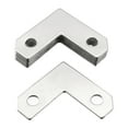thumbnail image 1 of Flat Angle Bracket Plate L Shape Repair Joining Support Brace, 26mmx26mm Silver Tone, 50 Pcs, 1 of 4