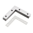 thumbnail image 1 of Flat Angle Bracket Plate L Shape Repair Joining Support Brace, 51mmx51mm Silver Tone, 10 Pcs, 1 of 4